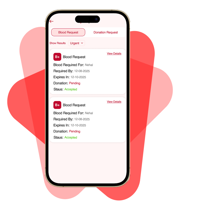 Donation history screen